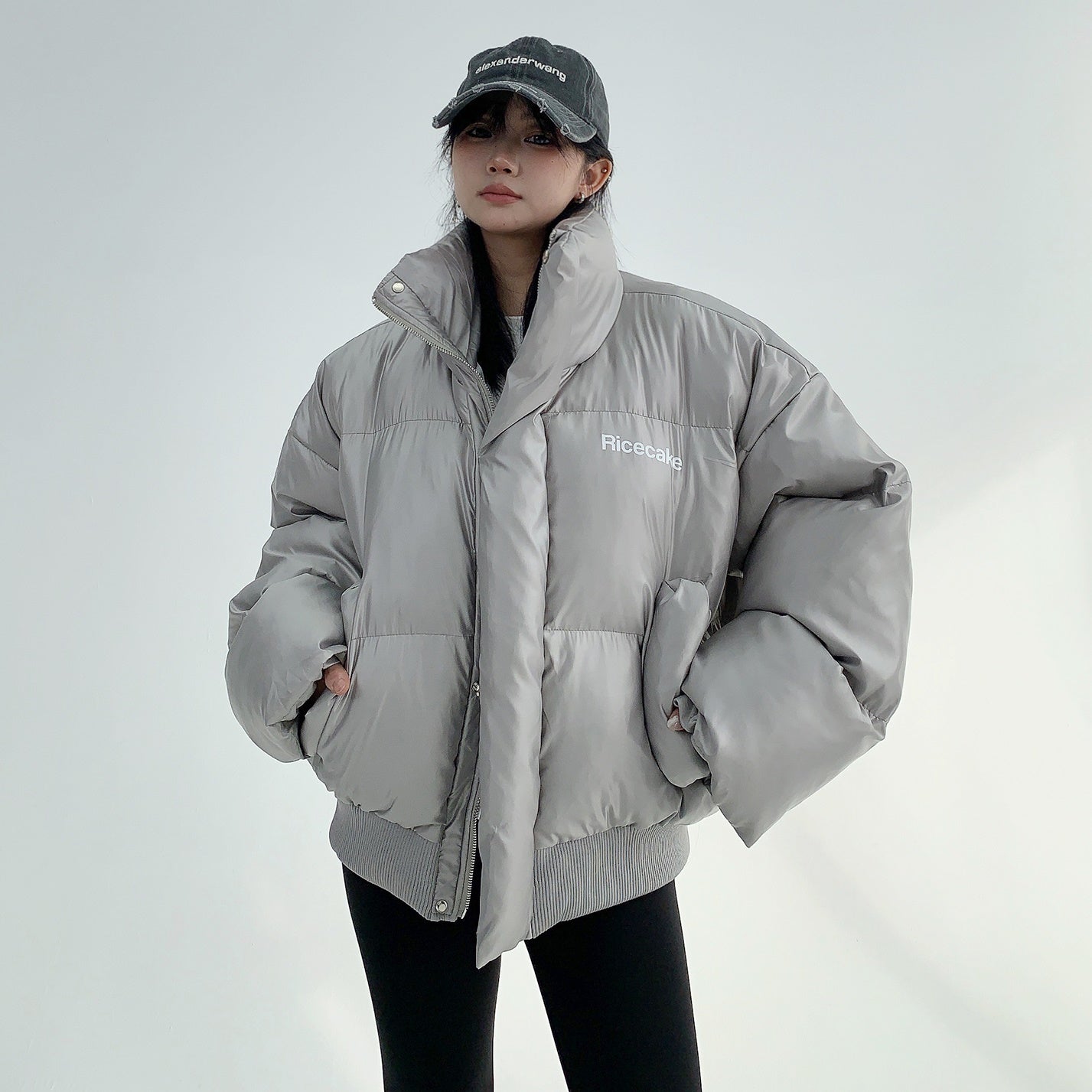 Letter Bread High Neck Padded Jacket MW9637