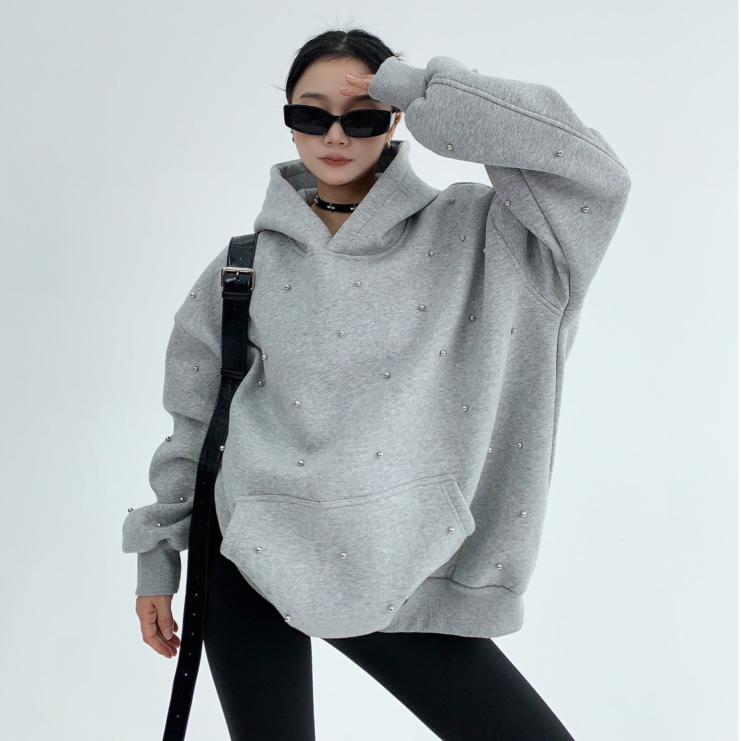 Heavyweight Beaded Loose Hoodie MW9515