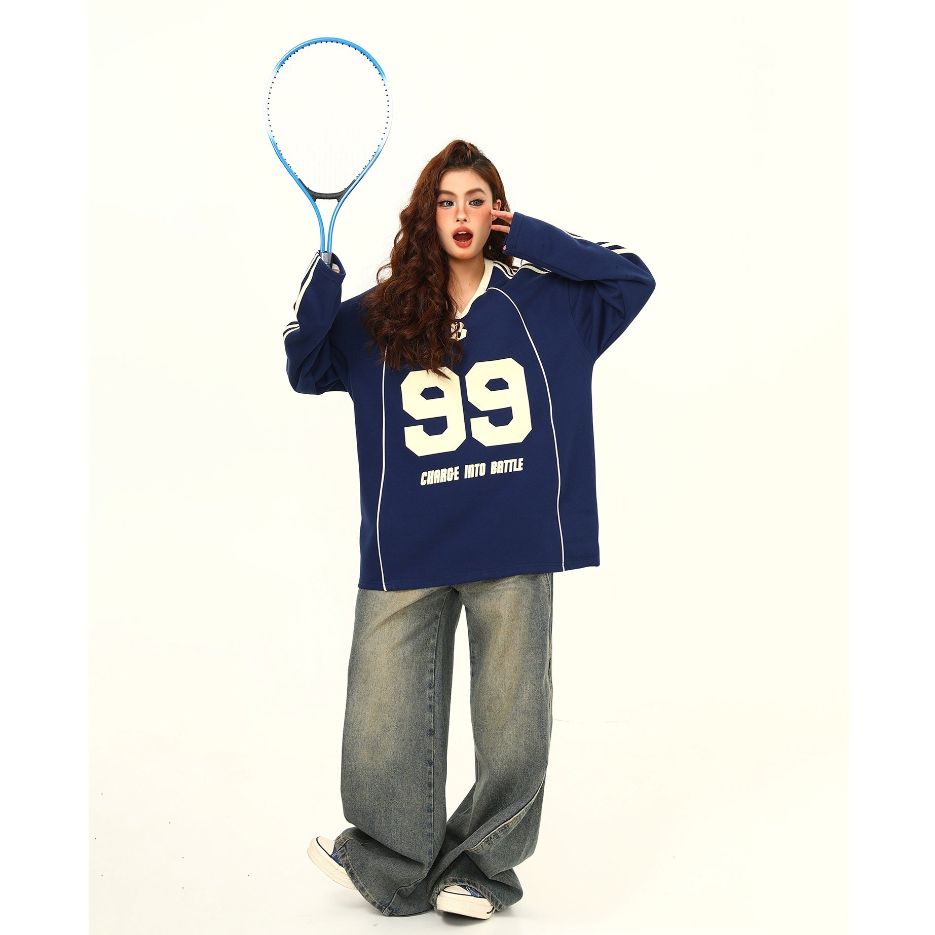 Retro Sports Letter Sweat MW9383