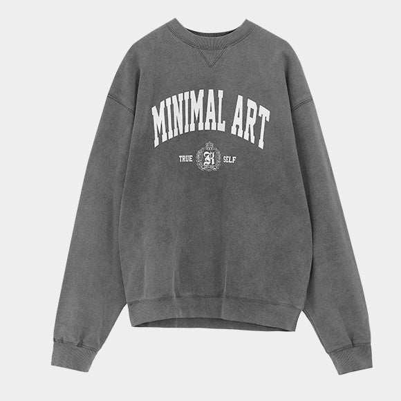 Vintage Wash Distressed Crew Neck Sweat AC7064