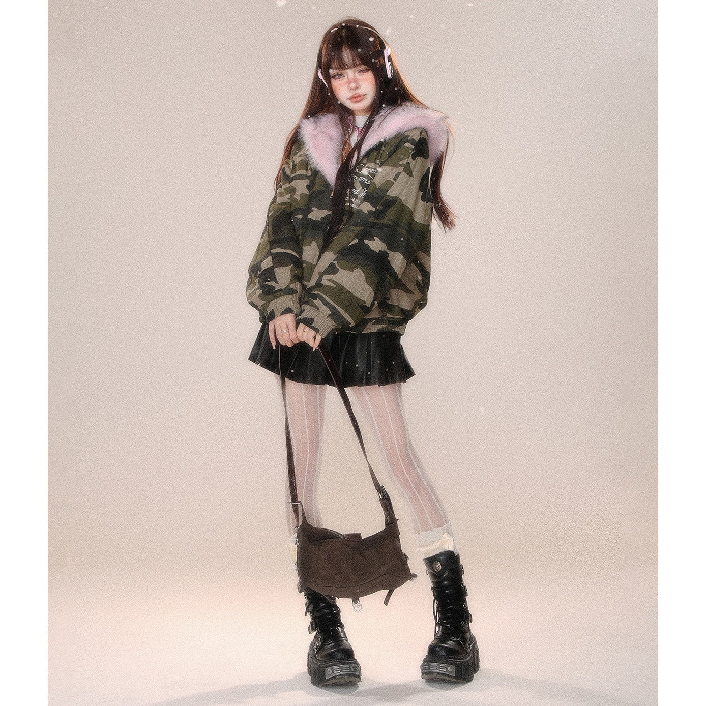 Reversible Hooded Fur Jacket KK2018