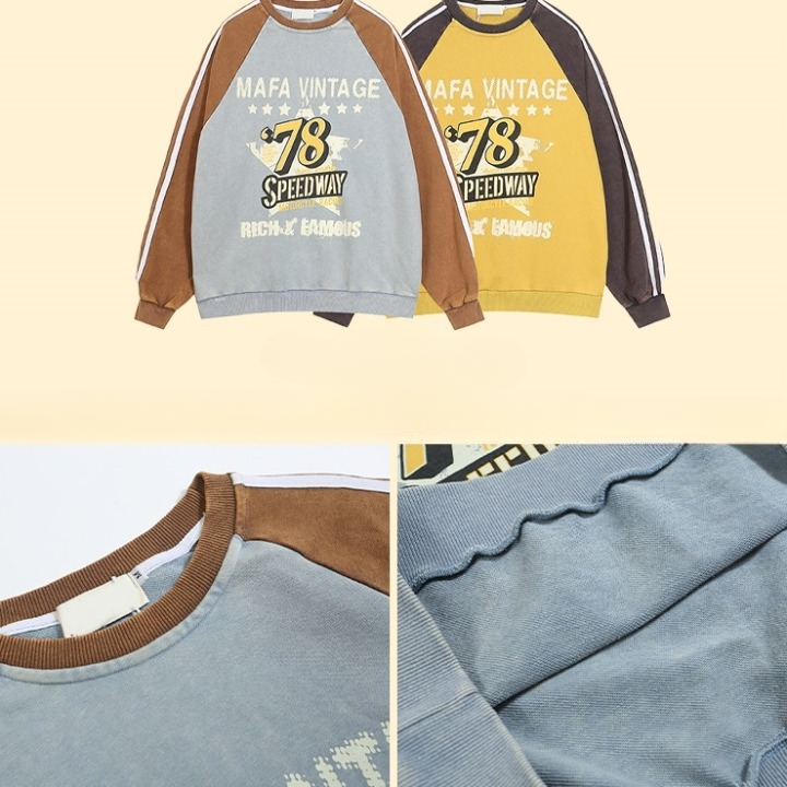 Street Raglan Sleeve Contrast Vintage Sweat HG7179