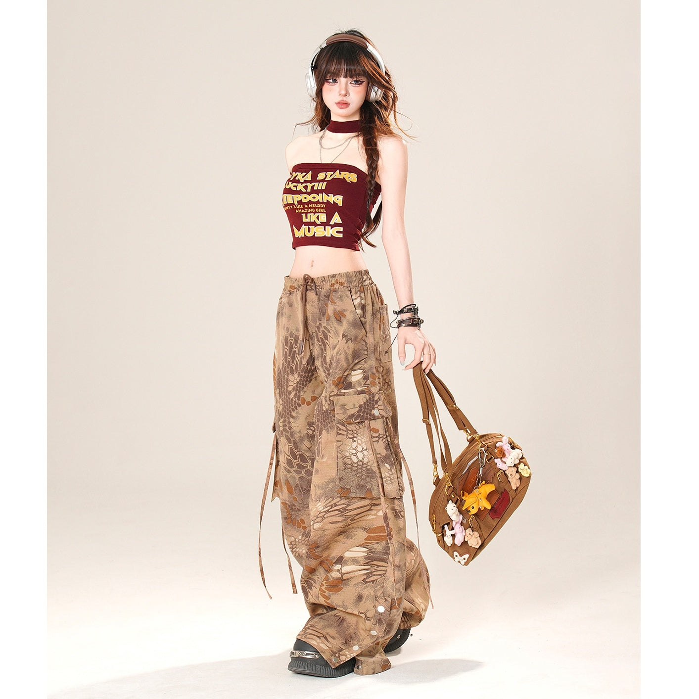 Loose Bf Lazy Style Wide-leg Pants KK2043