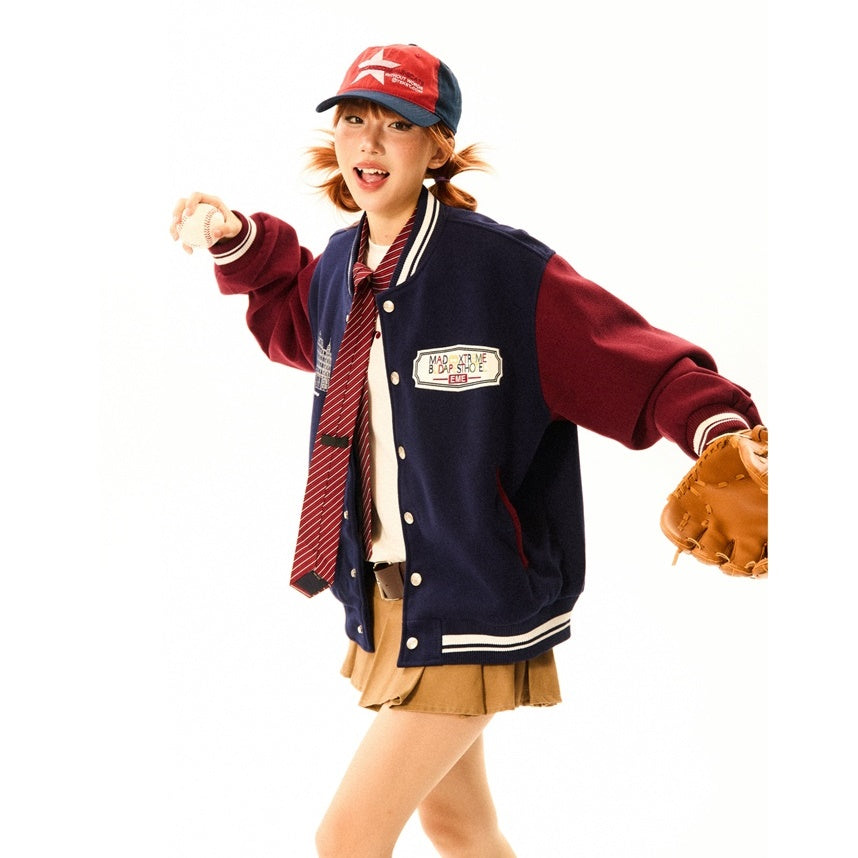 Contrasting Baseball Jacket MW9526