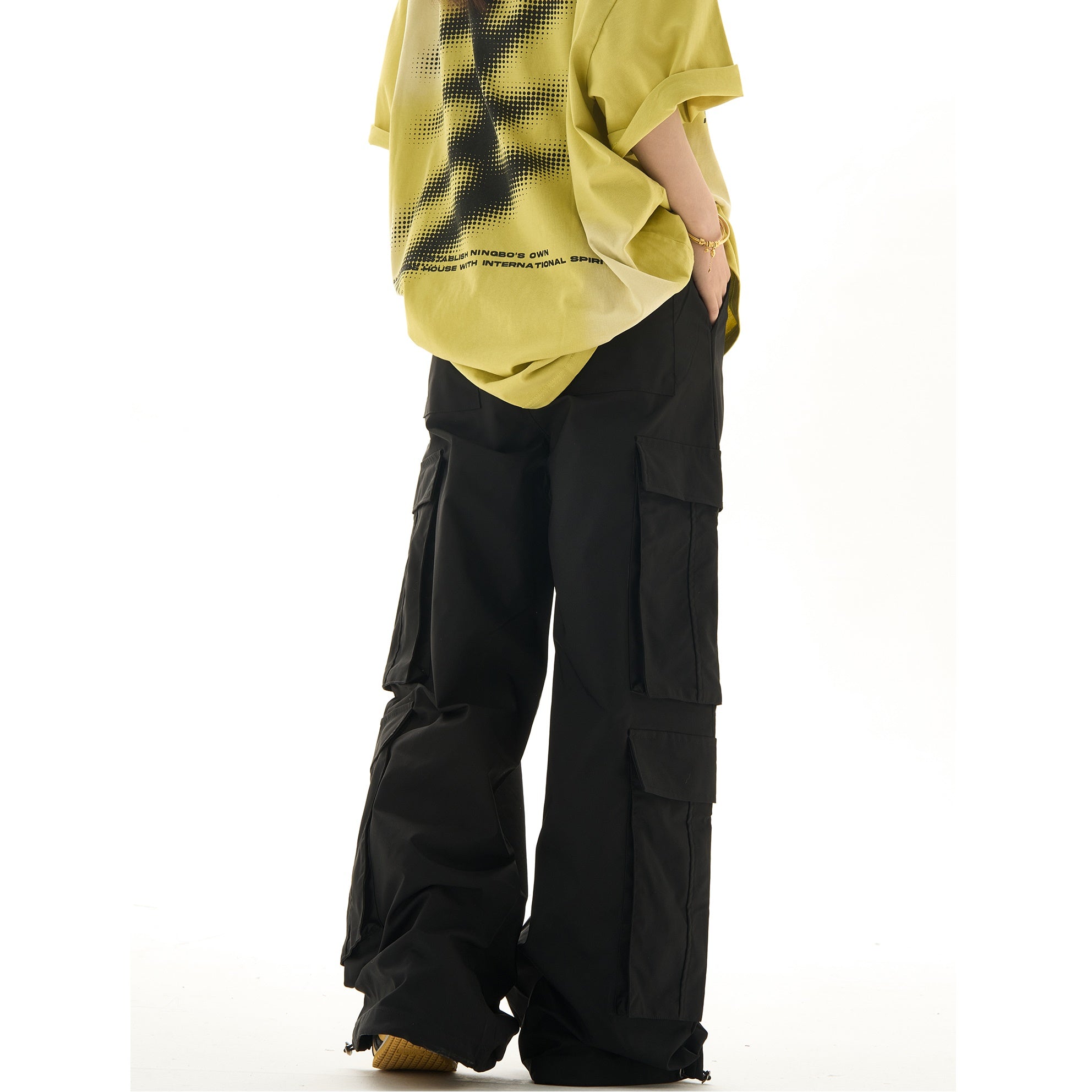 lazy style multi-pocket cargo paratrooper pants HG7015