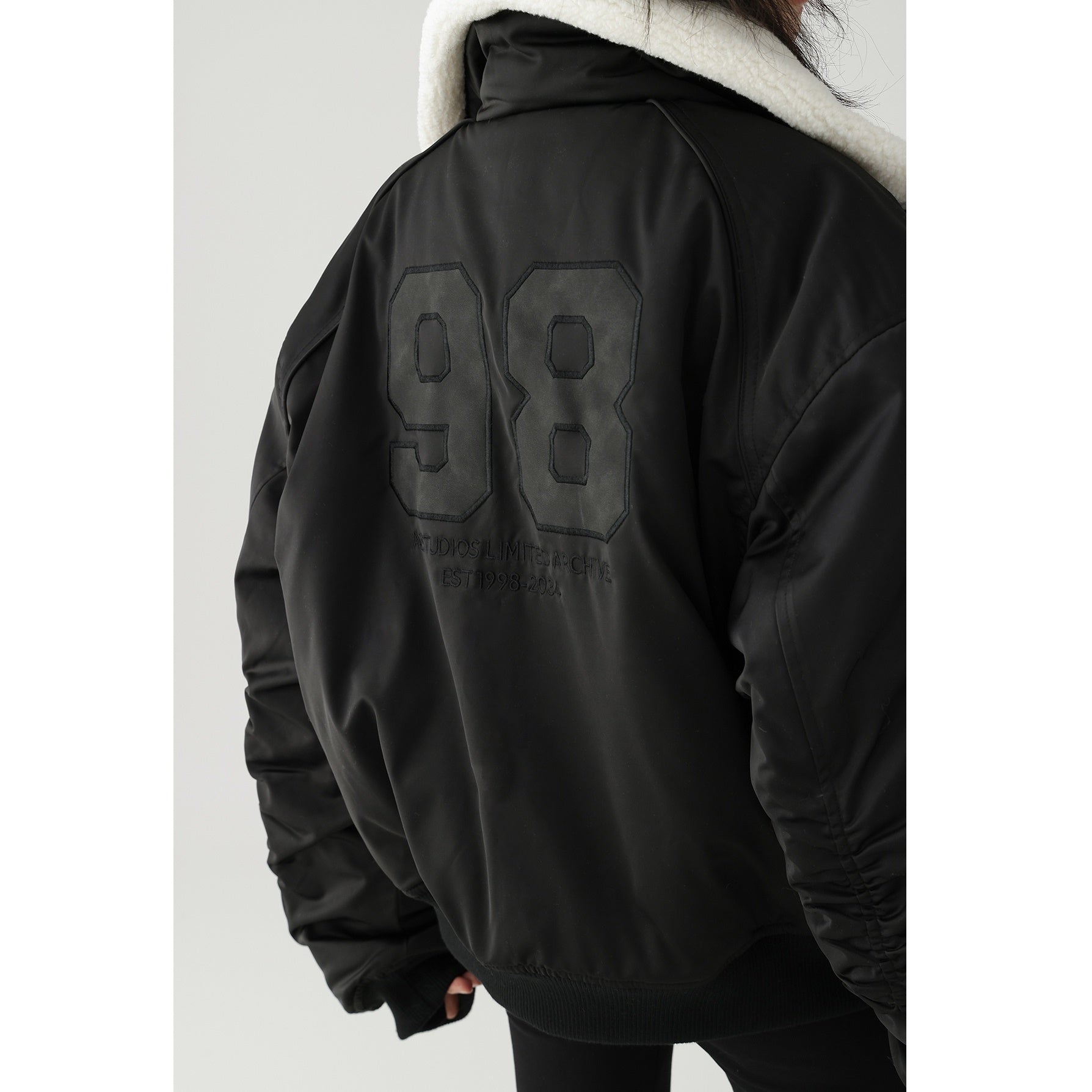 Boa Collar Padded Bomber Jacket AC7088