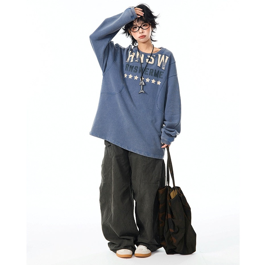 Graffiti Letters Long Sleeve Top MW9958