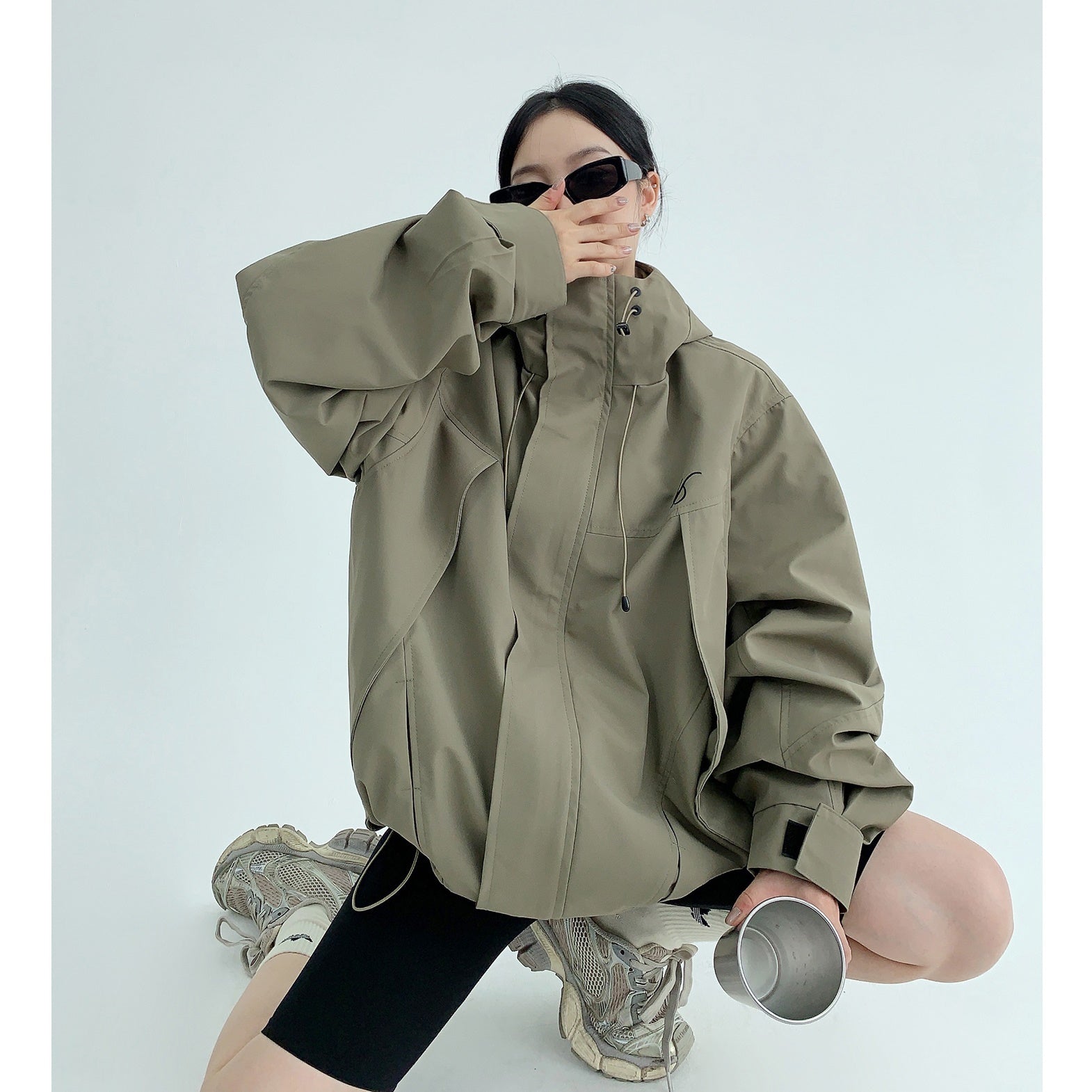 OverSize ZIP-Up Hooded Jacket MW9450