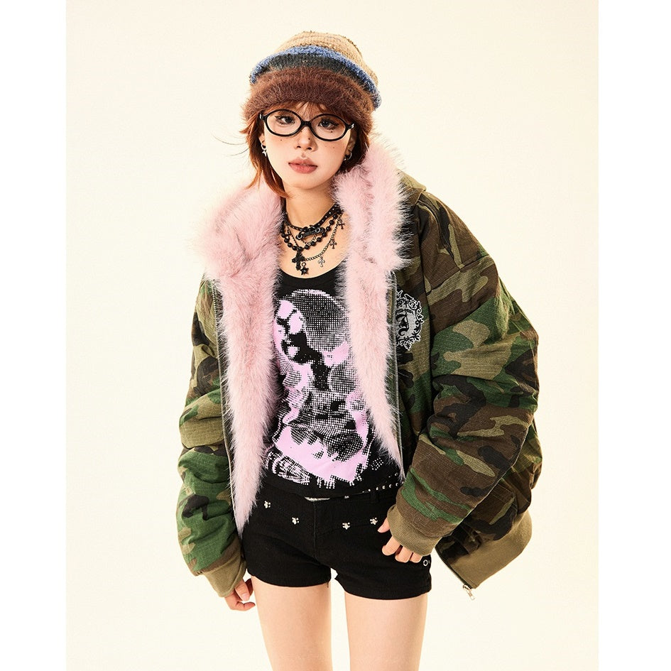 Reversible Fur Liner Hooded Jacket MW9699