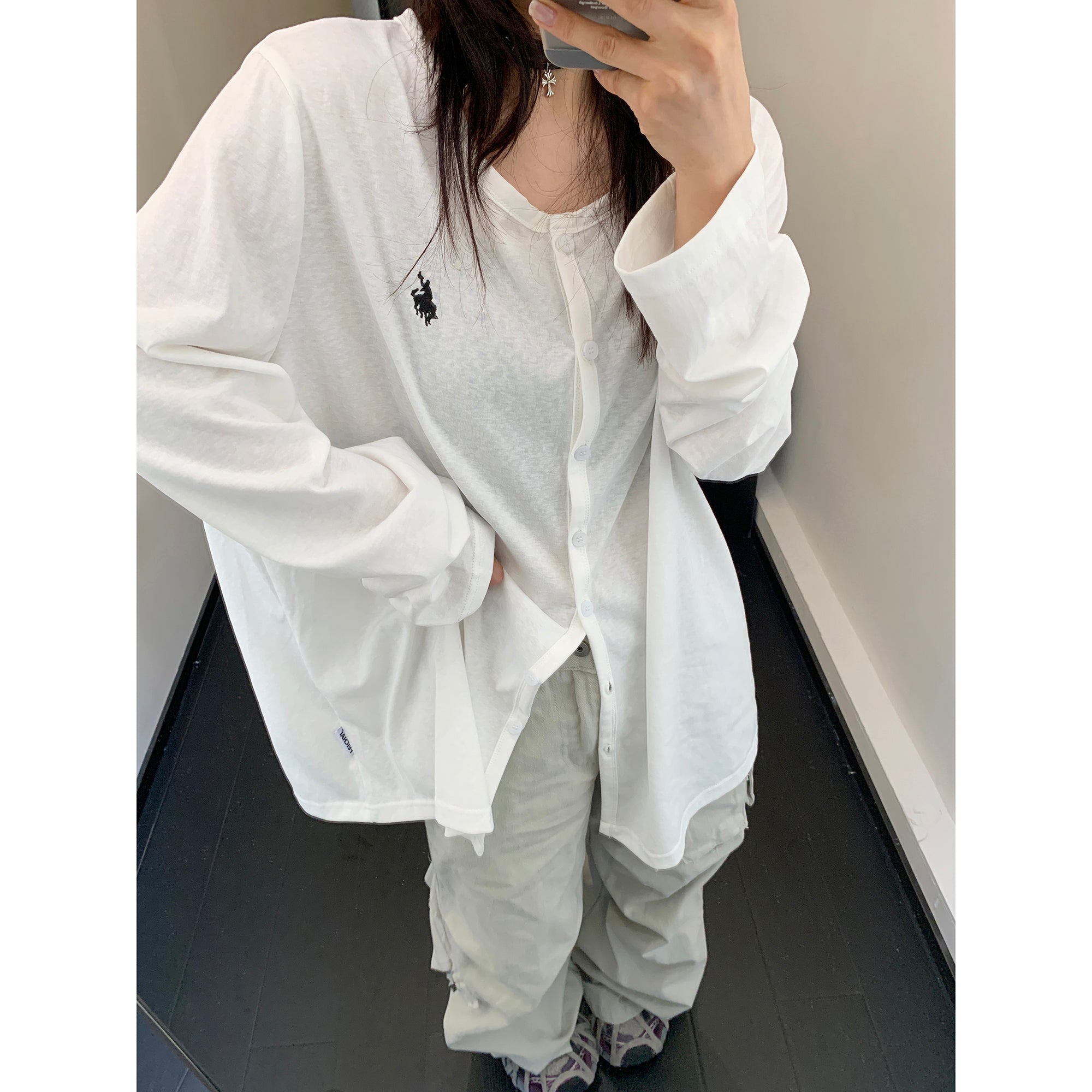 Oversize Lazy Cutsew Cardigan MW9286