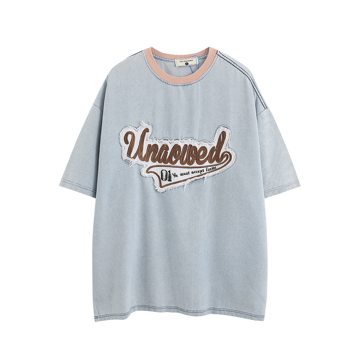 Embroidered Denim T-shirt MW9066