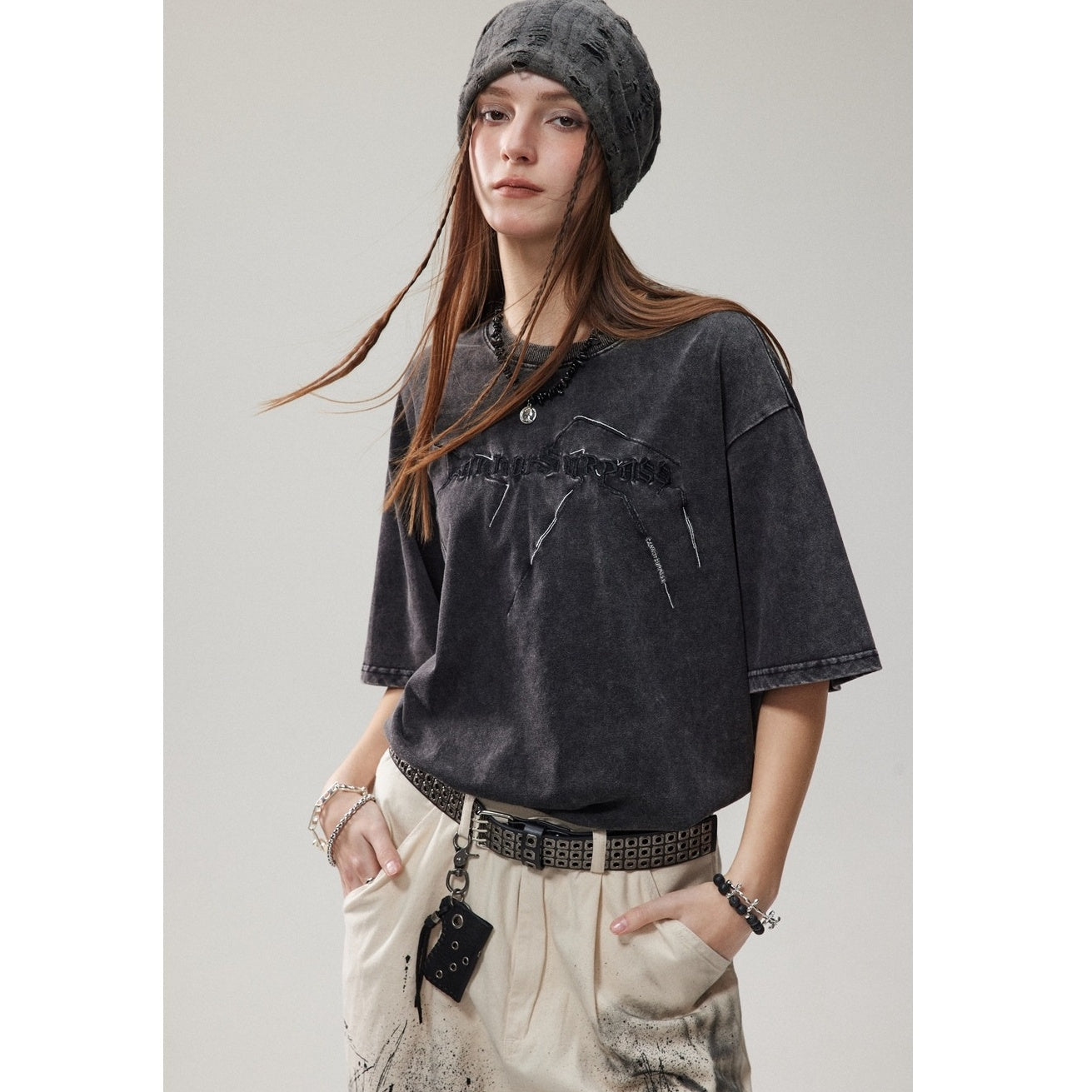 Tie-dye Loose Casual Print T-shirt MW10103