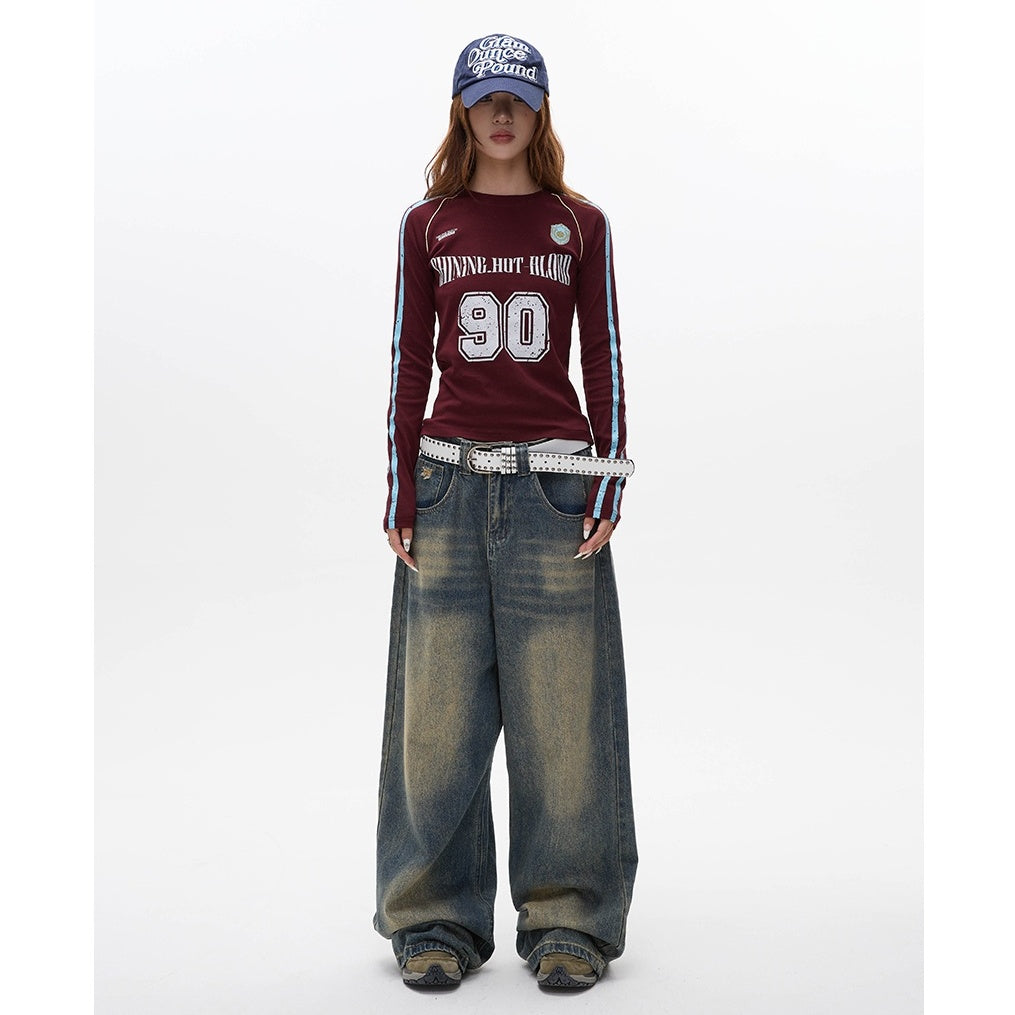 Number Logo Slim Long Sleeve T-shirt MW10106