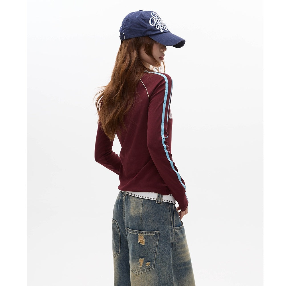 Number Logo Slim Long Sleeve T-shirt MW10106