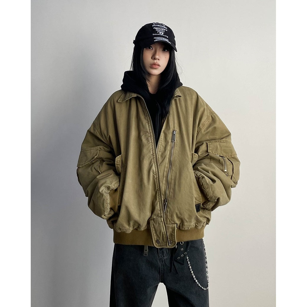 Duty Washed Short Wide Padded Jacket MW9722