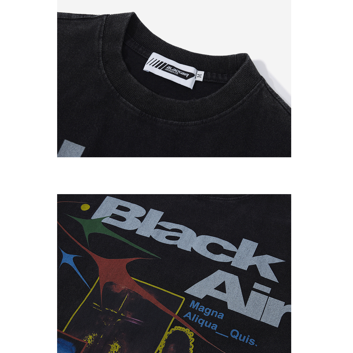 BLACKAIR Loose Street Print T-Shirt ZME001