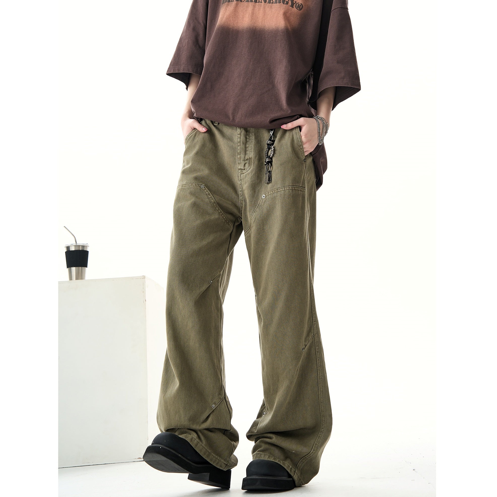 Micro Flare Casual Work Pants HG7142