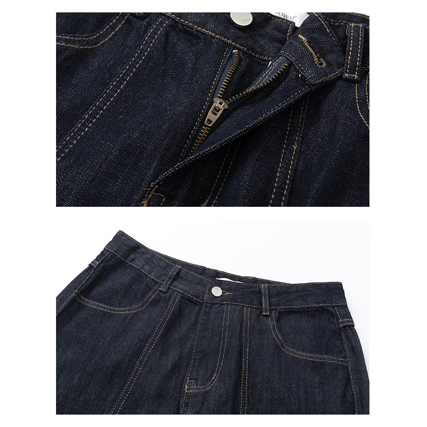 Reverse Design Split Straight Jeans MW9569