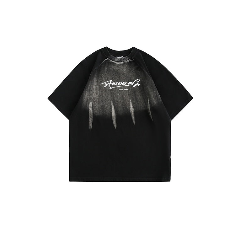 Tie-dye Washed Print Raglan Sleeve T-shirt MW9153