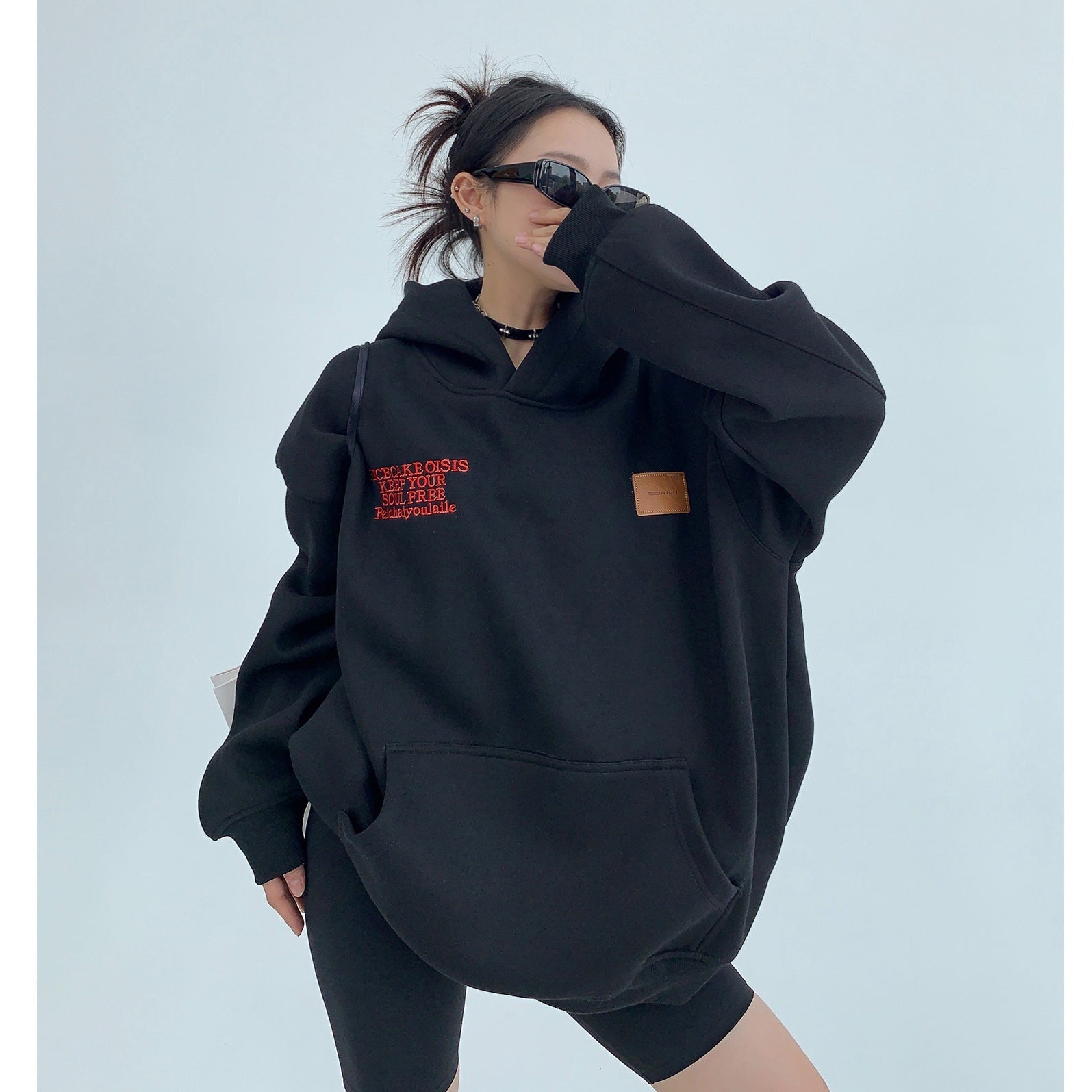 Heavy Industry Embroidery Loose Hoodie MW9591