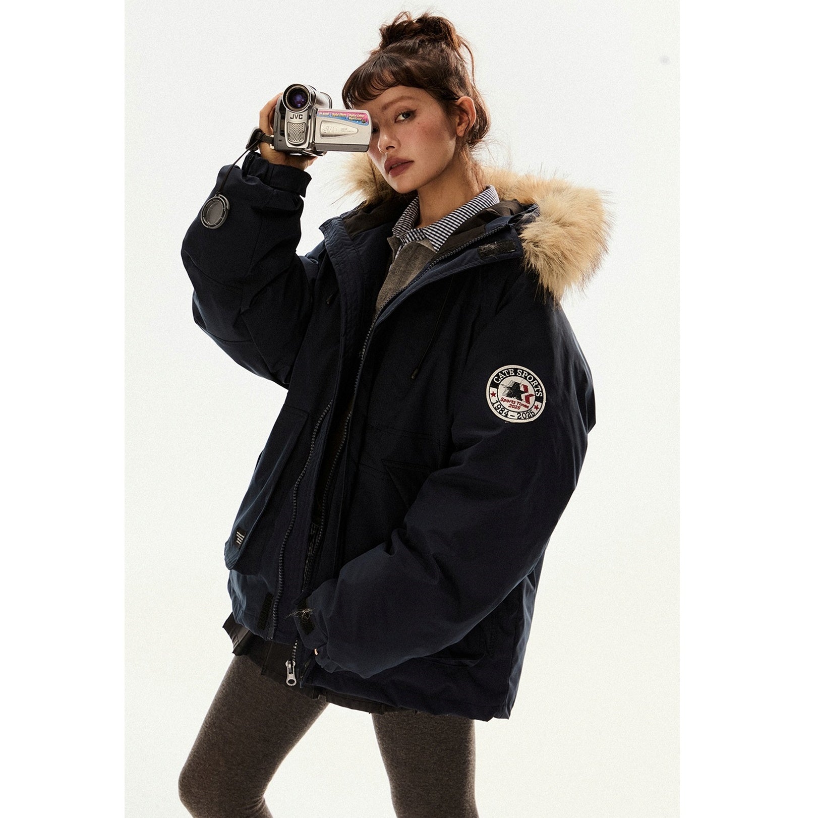 Fur Collar Outdoor Hooded Padded Jacket EZ201