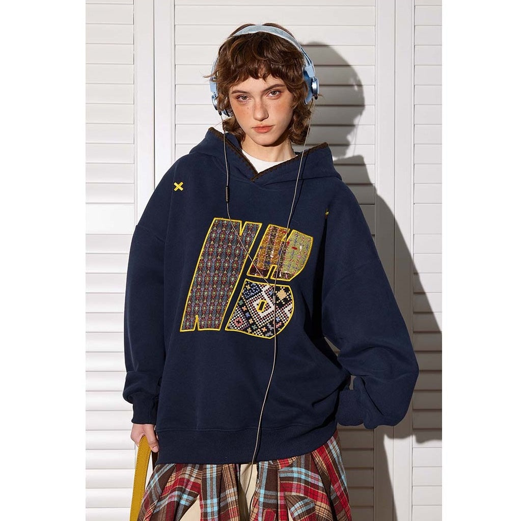 AppliquÉ Embroidered Hoodie BT7052