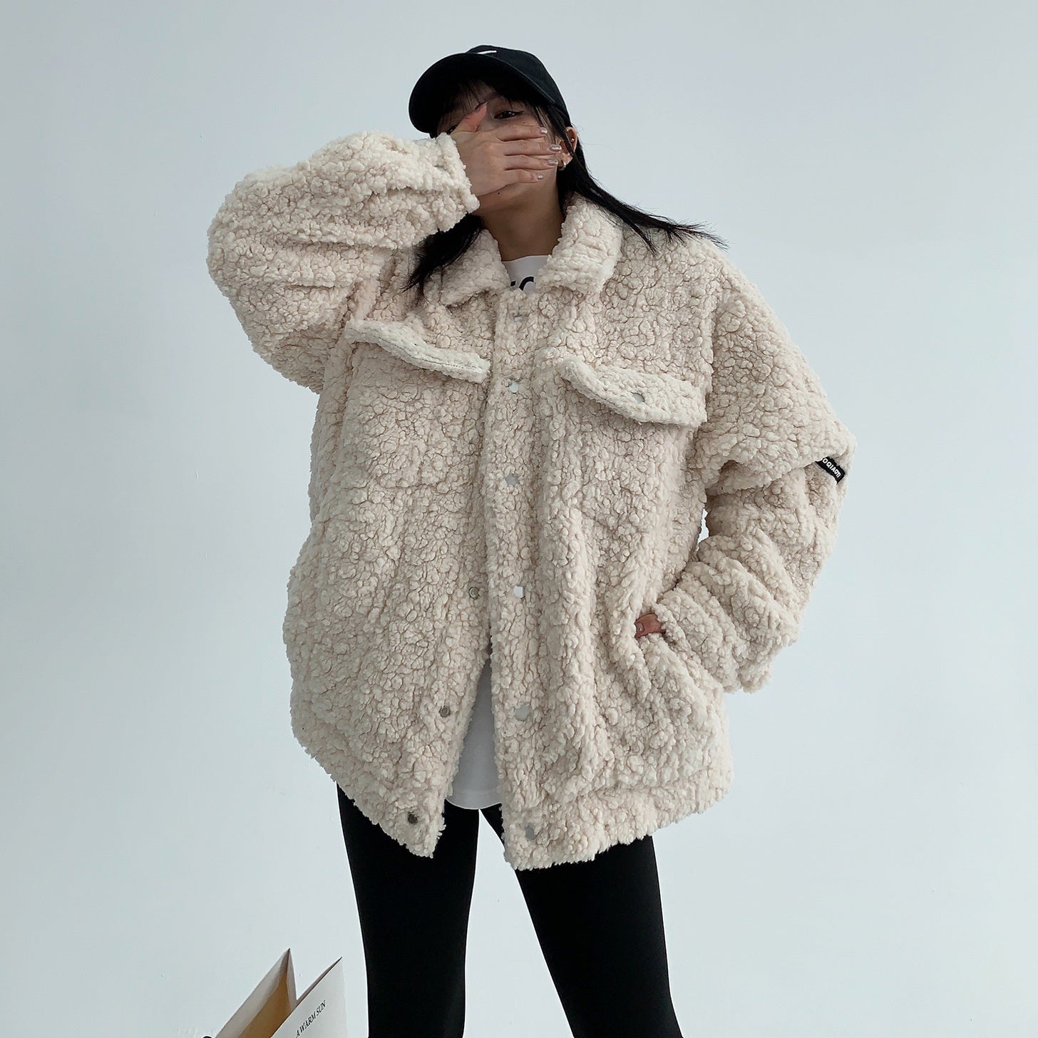 Fake Fur Boa Work Style Thickened Jacket MW9613