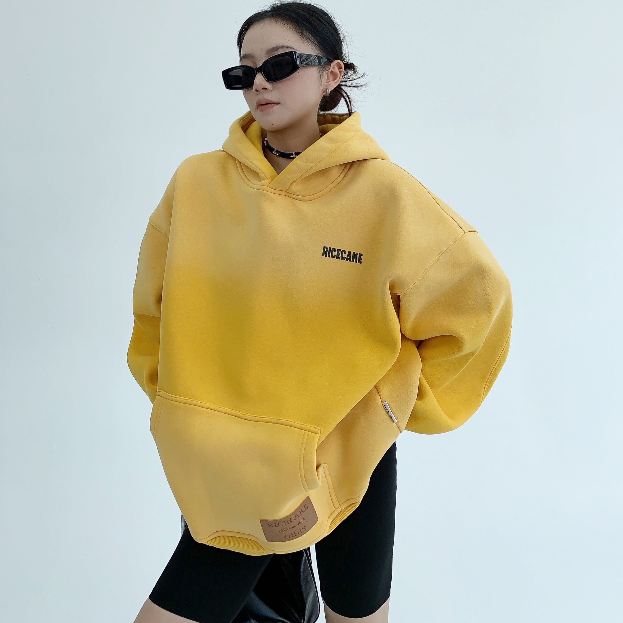 Gradient Simple Letter Oversize Hoodie MW9511