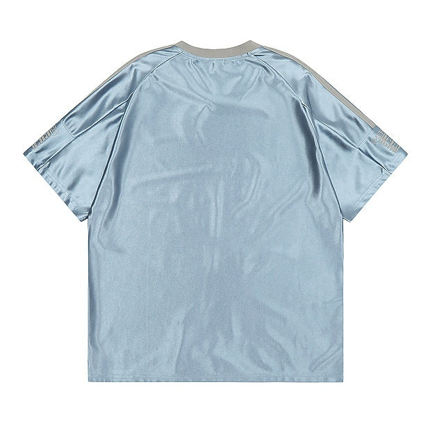 V-neck 33-Letter Sports Style T-shirt MW10104