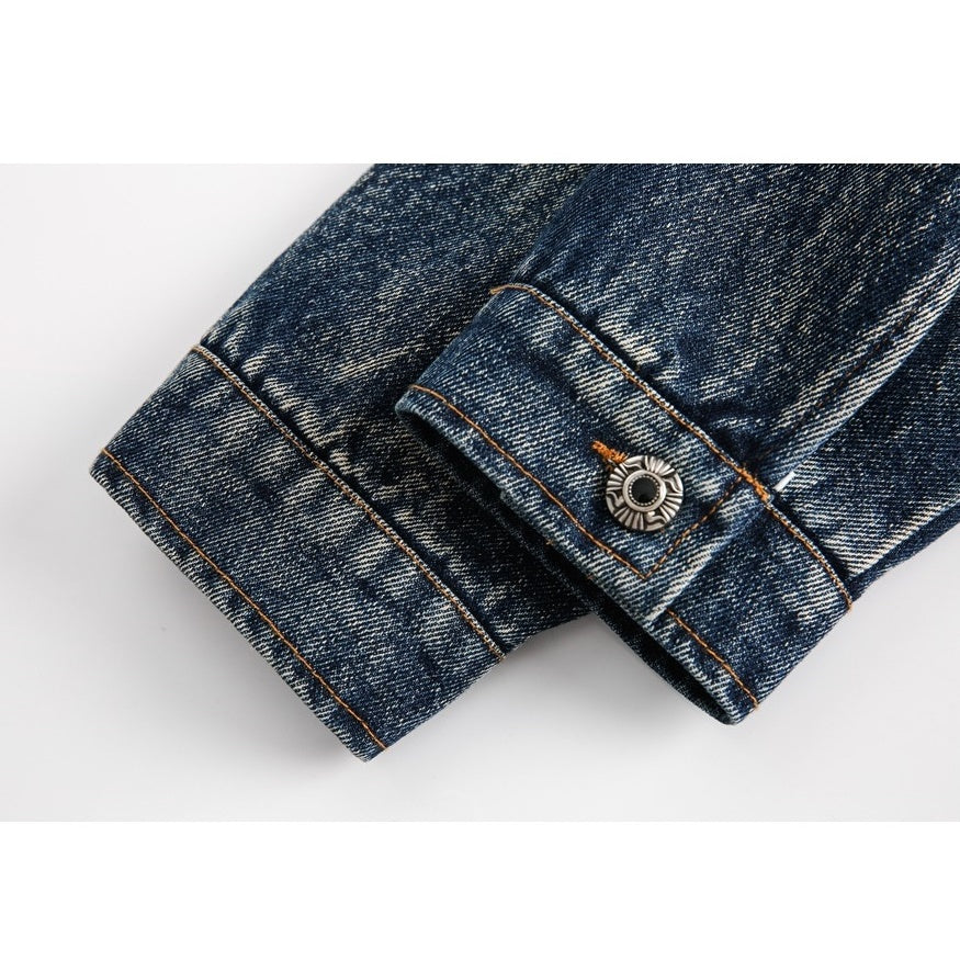 Row Edge Heavy Wash Loose Denim Jacket BX003