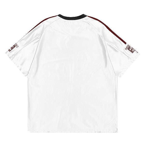 V-neck 33-Letter Sports Style T-shirt MW10104