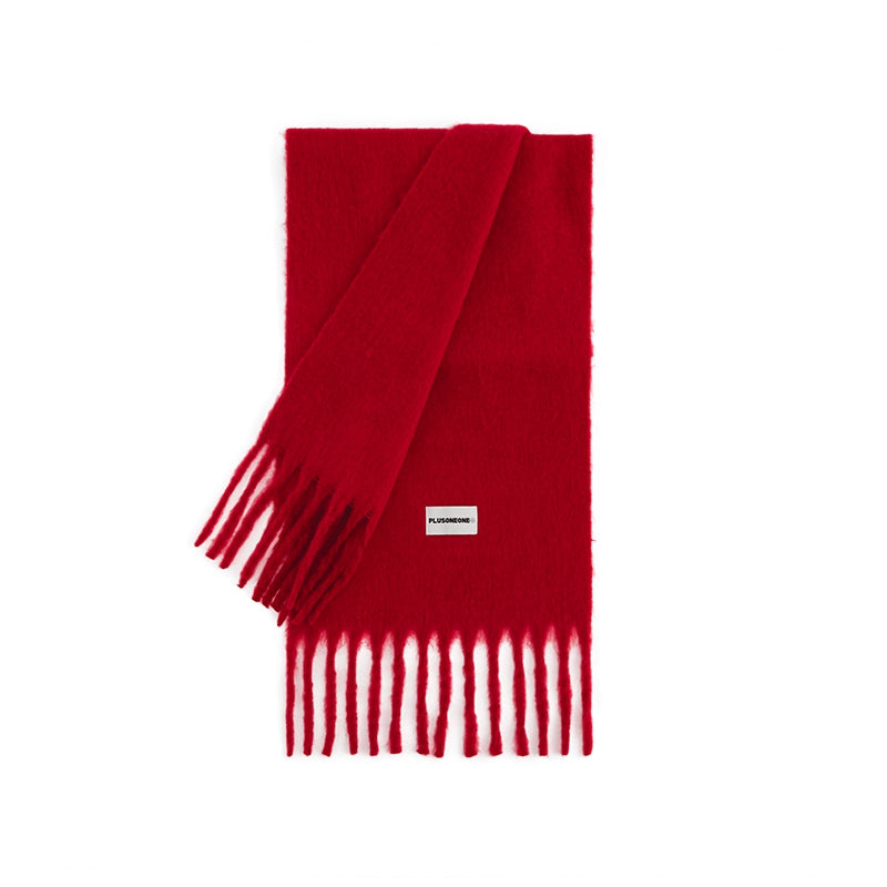 Solid Color Soft Tassel Muffler PO1002