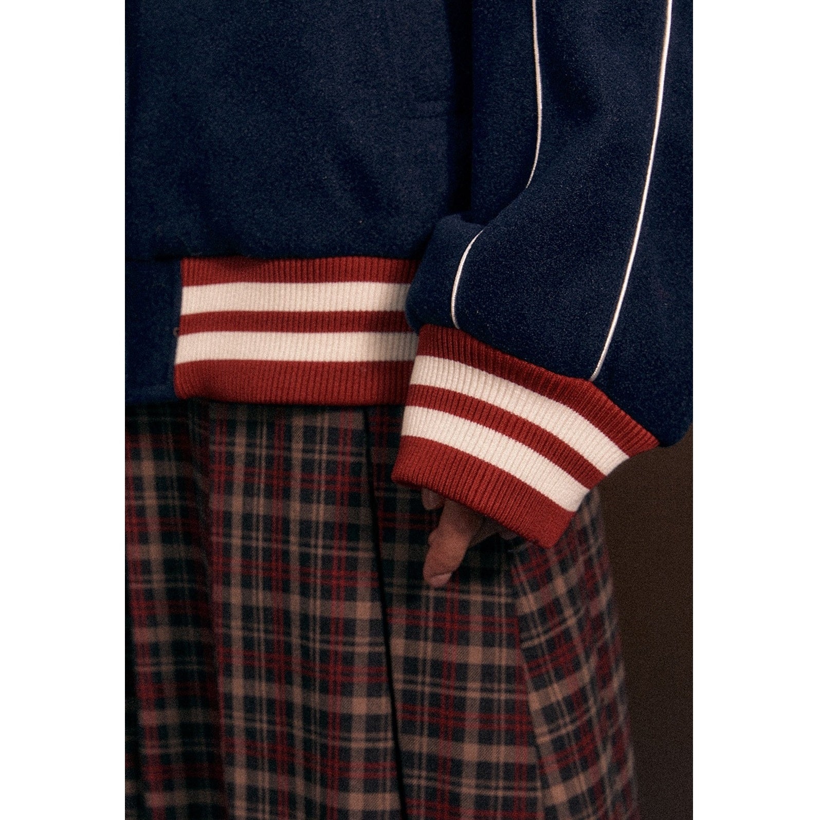 Tricolor Color Baseball Jacket EZ174