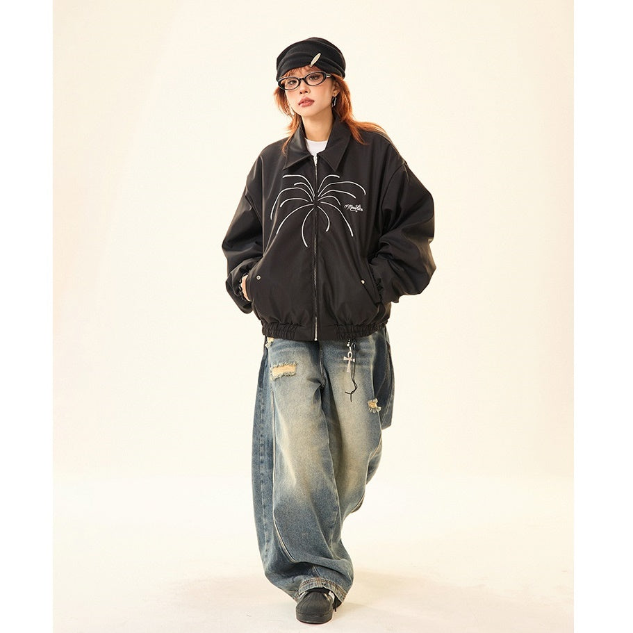 Fireworks Embroidery Zip Jacket MW9533