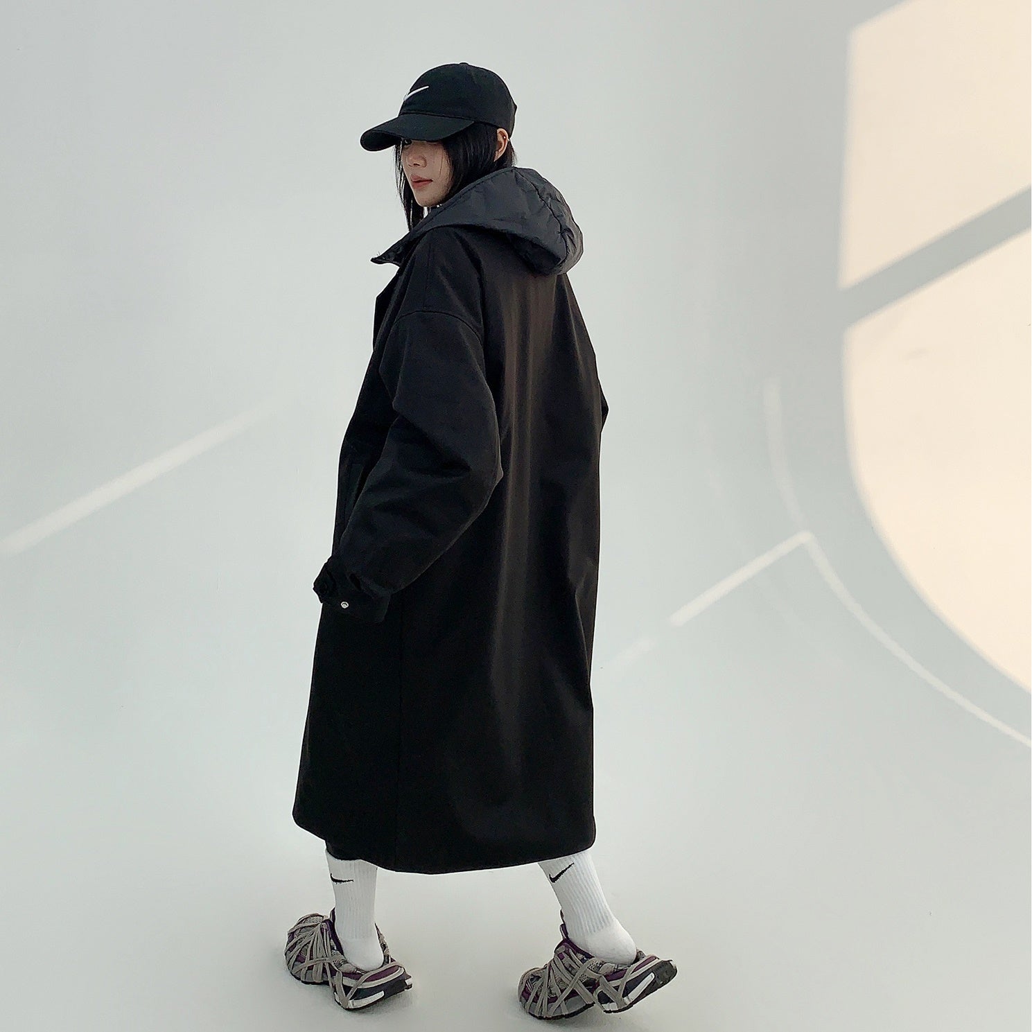 Detachable Two-piece Long Hooded Down Coat MW9650