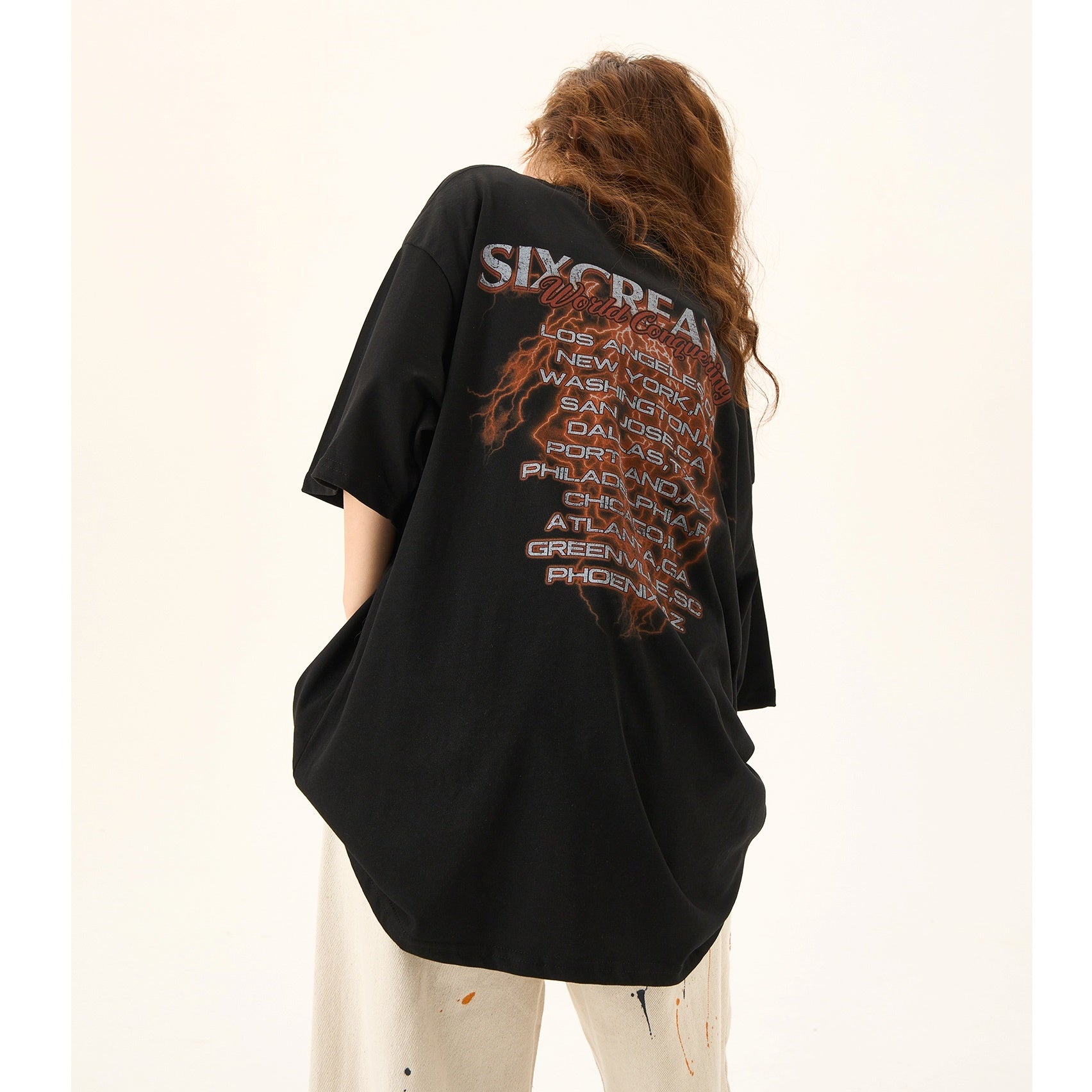 Alphabet Design Rock Style T-Shirt HG7110