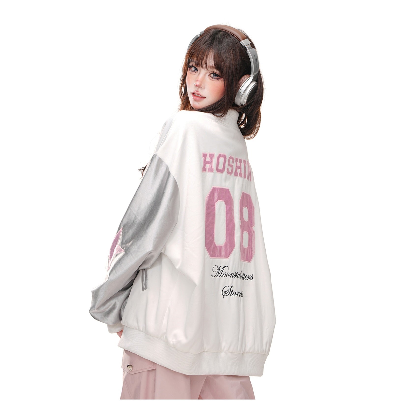 Girly Oversize Baseball Jacket KK2004