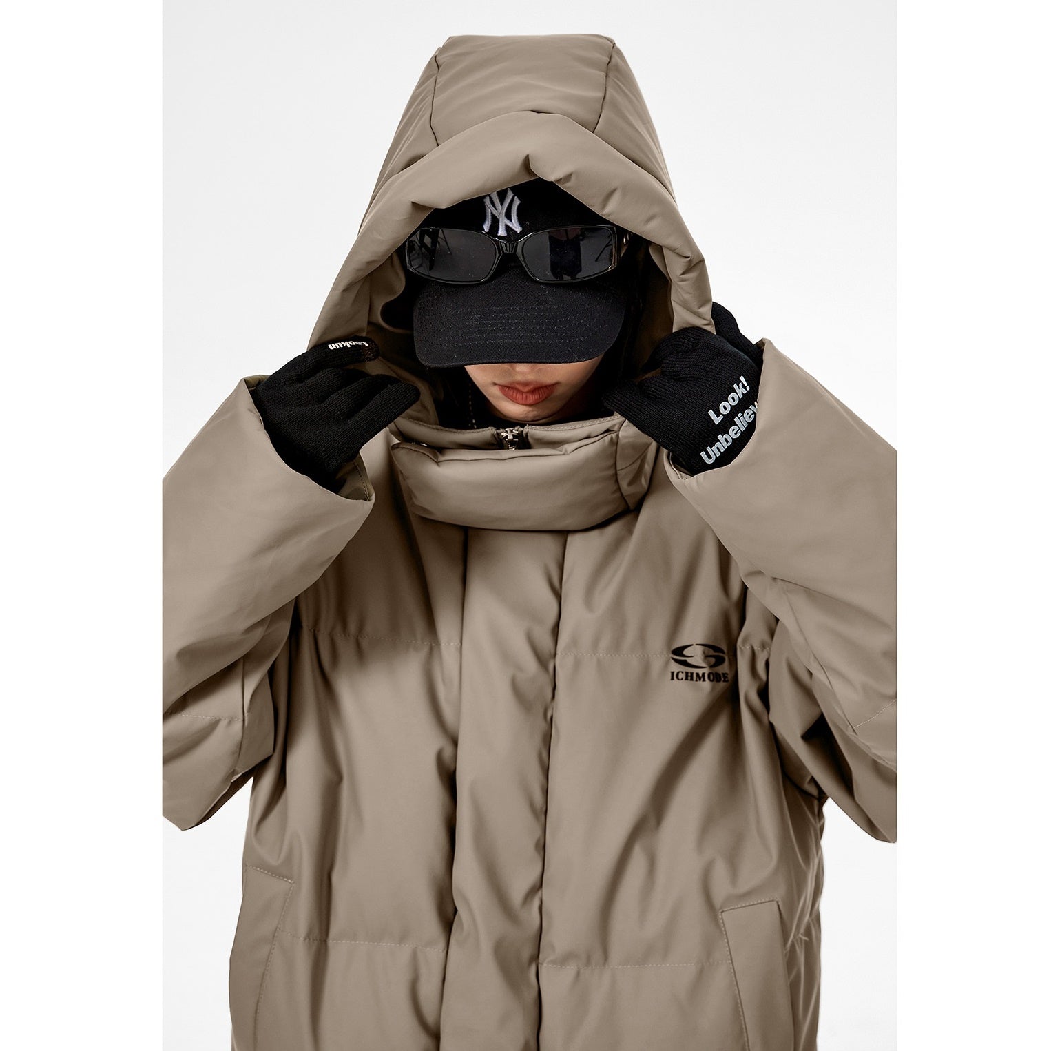 High Neck Hooded Down Jacket MW9666