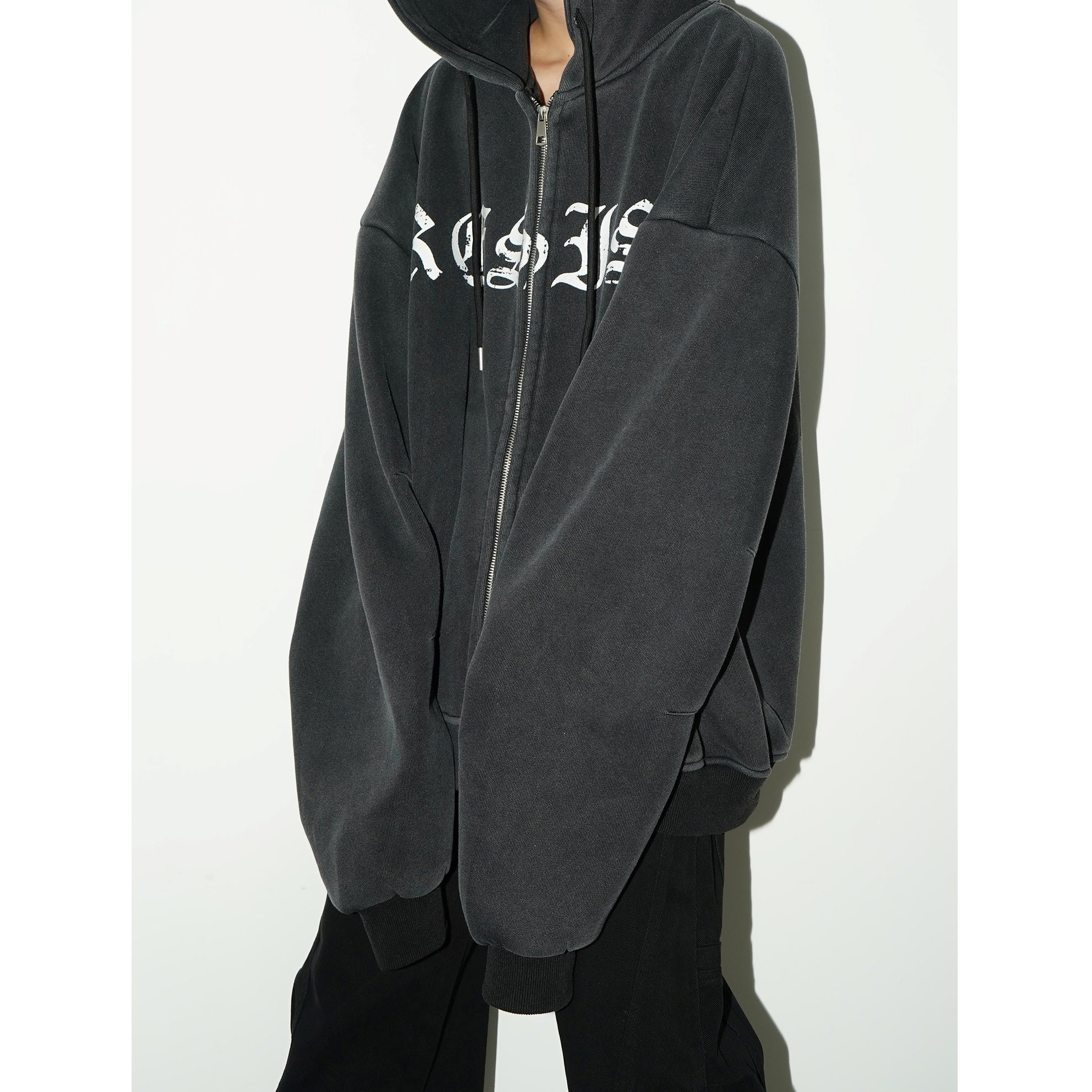 Mud Dyeing Distressed Hooded Sweat MW9806