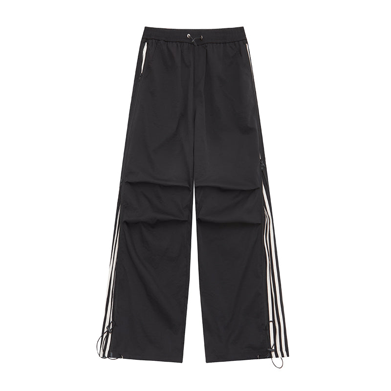 Side Zipper Line Design Parachute Pants MW10105