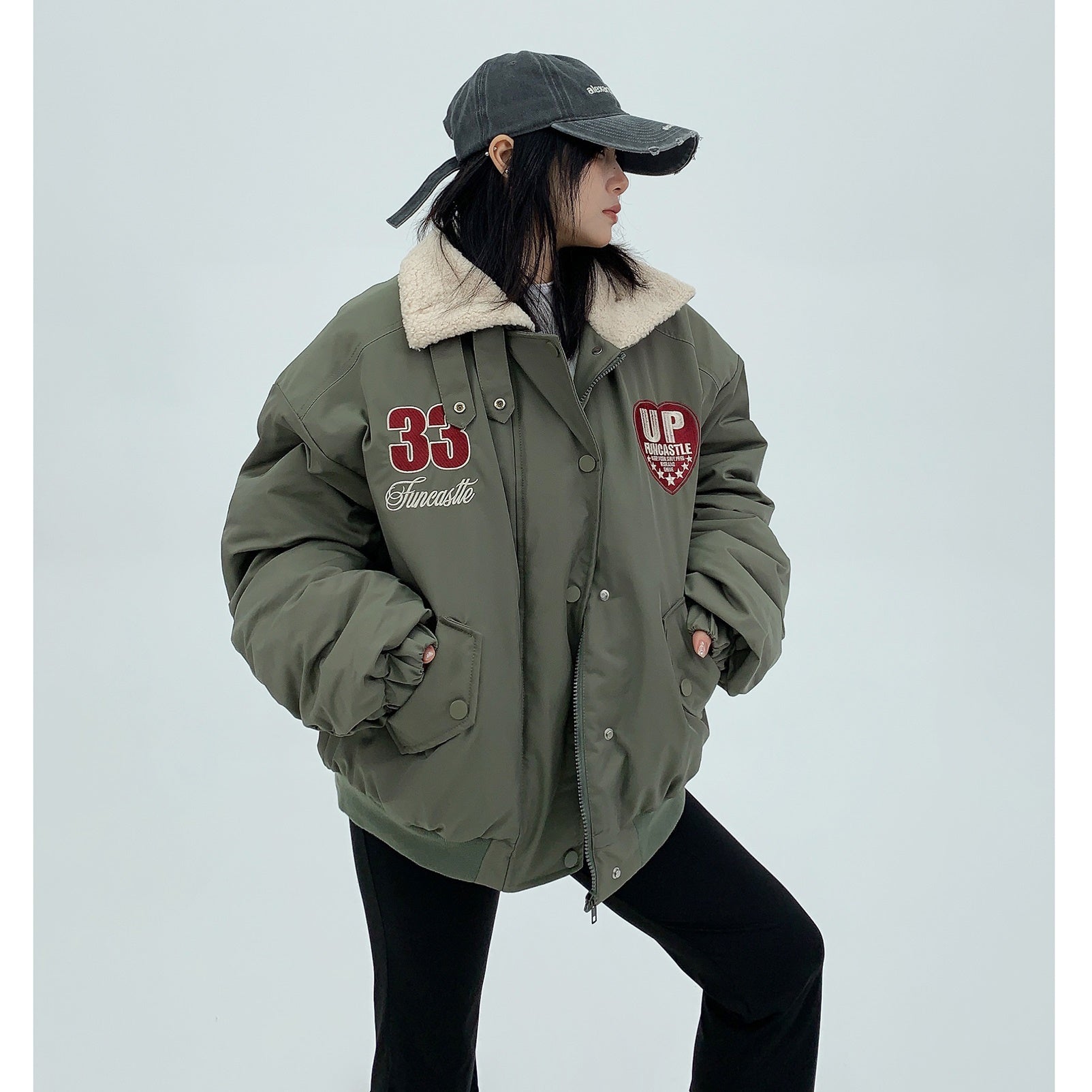 Retro Embroidery Flight Padded Blouson MW9791