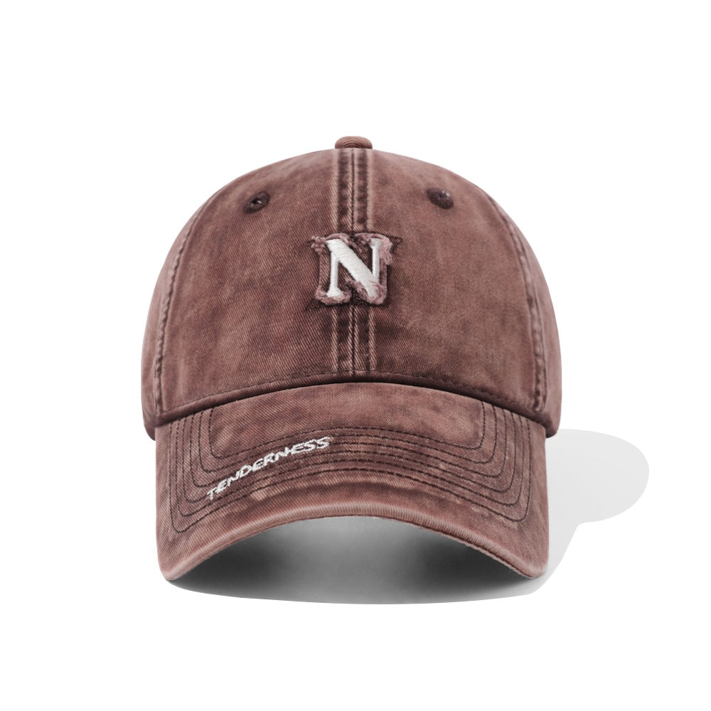 Letter Embroidery Washed Cap MW10119