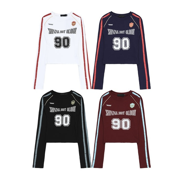 Number Logo Slim Long Sleeve T-shirt MW10106