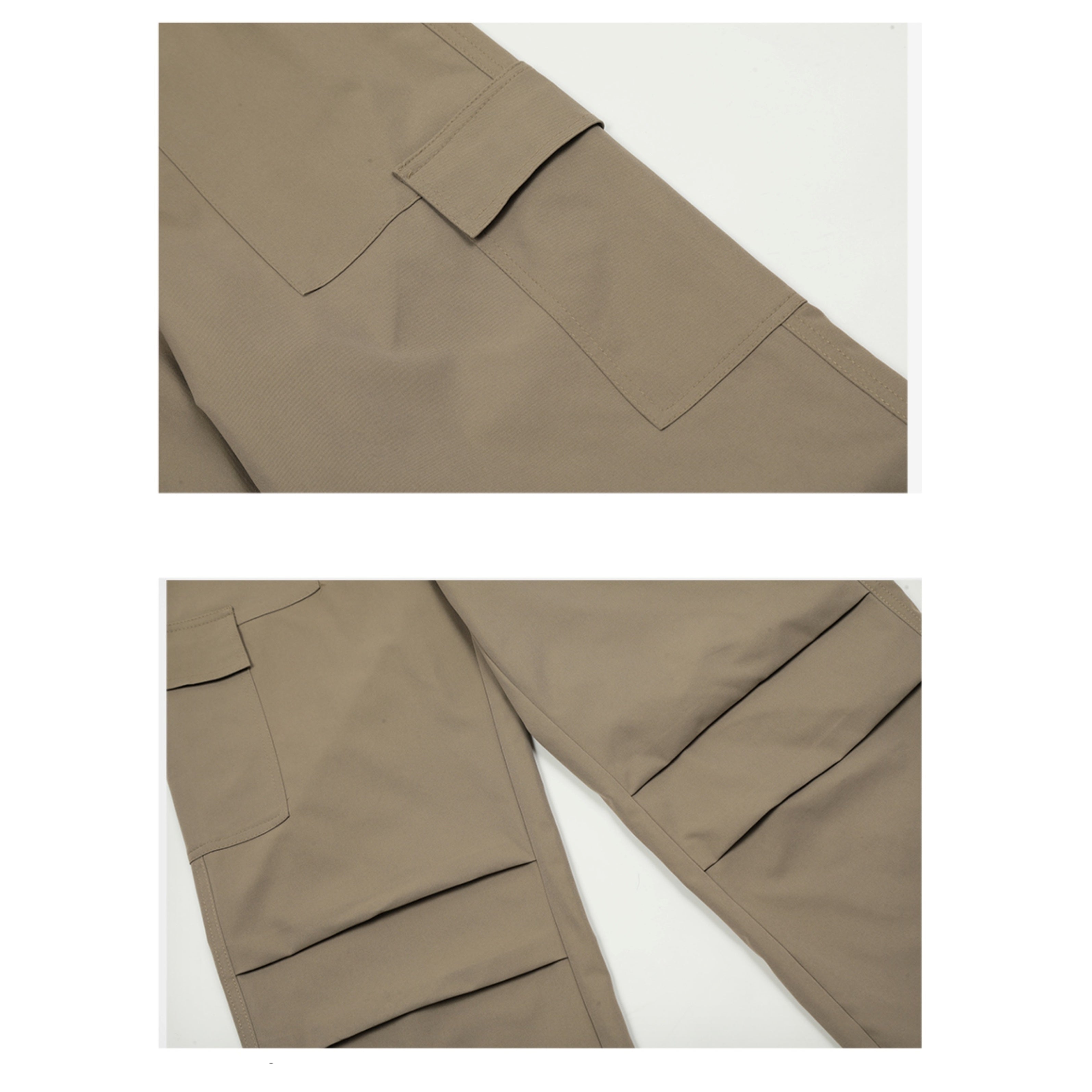 Pleated Design Loose Cargo Pants MR8017