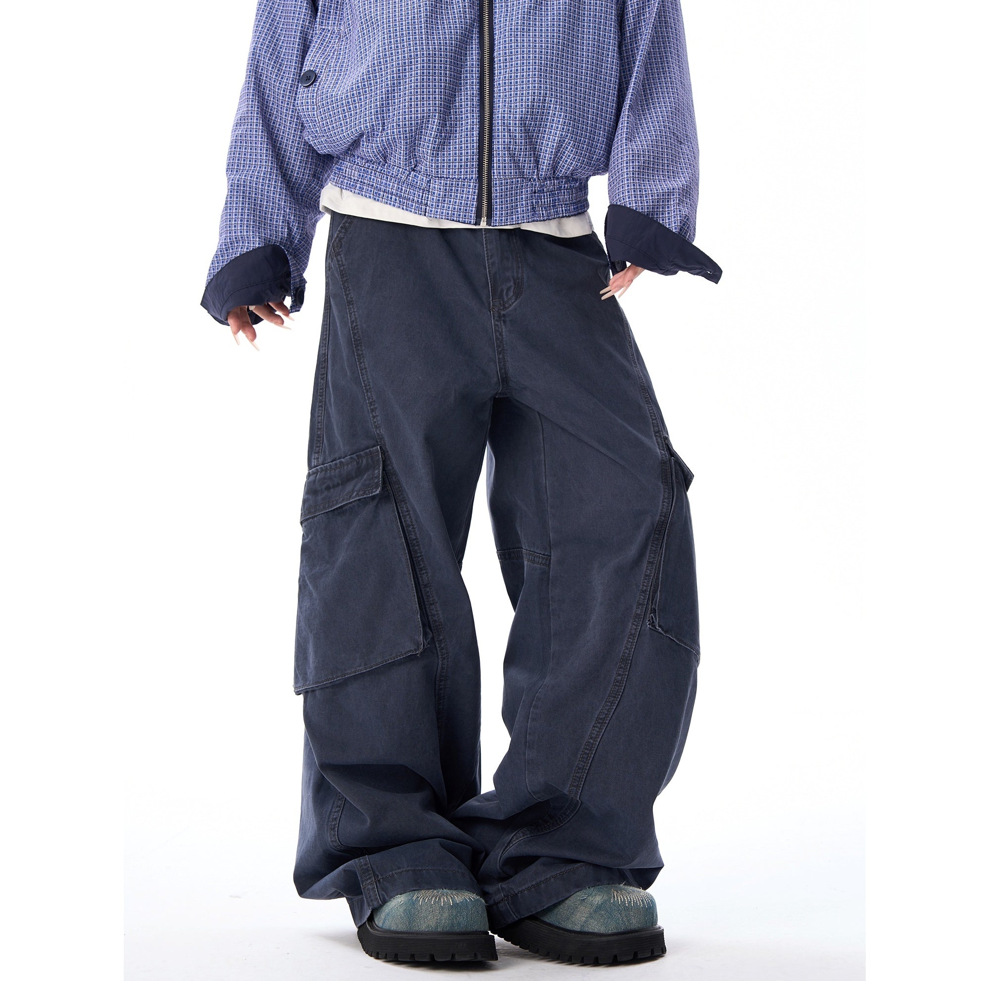 Wash Wide Leg Cargo Pants MW9365