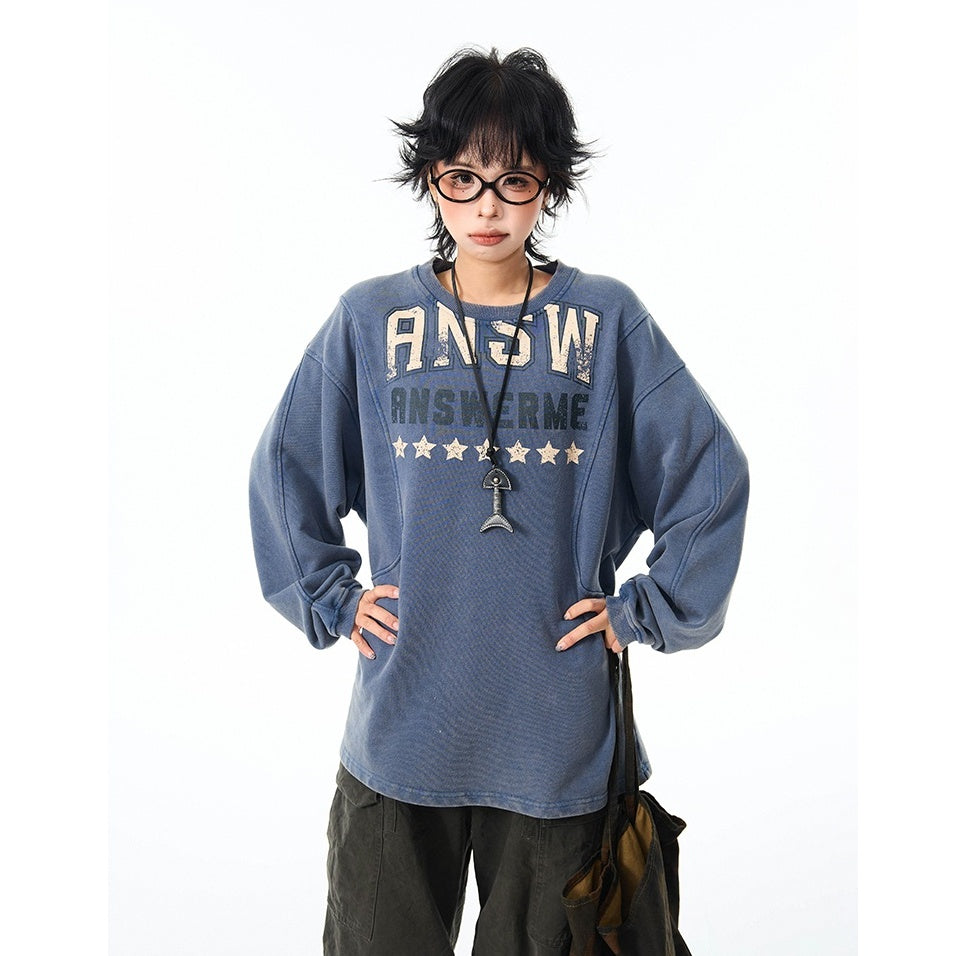 Graffiti Letters Long Sleeve Top MW9958