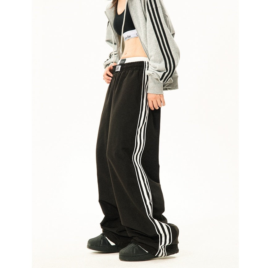 Track Jacket & Side Striped Loose Casual Pants MW9432