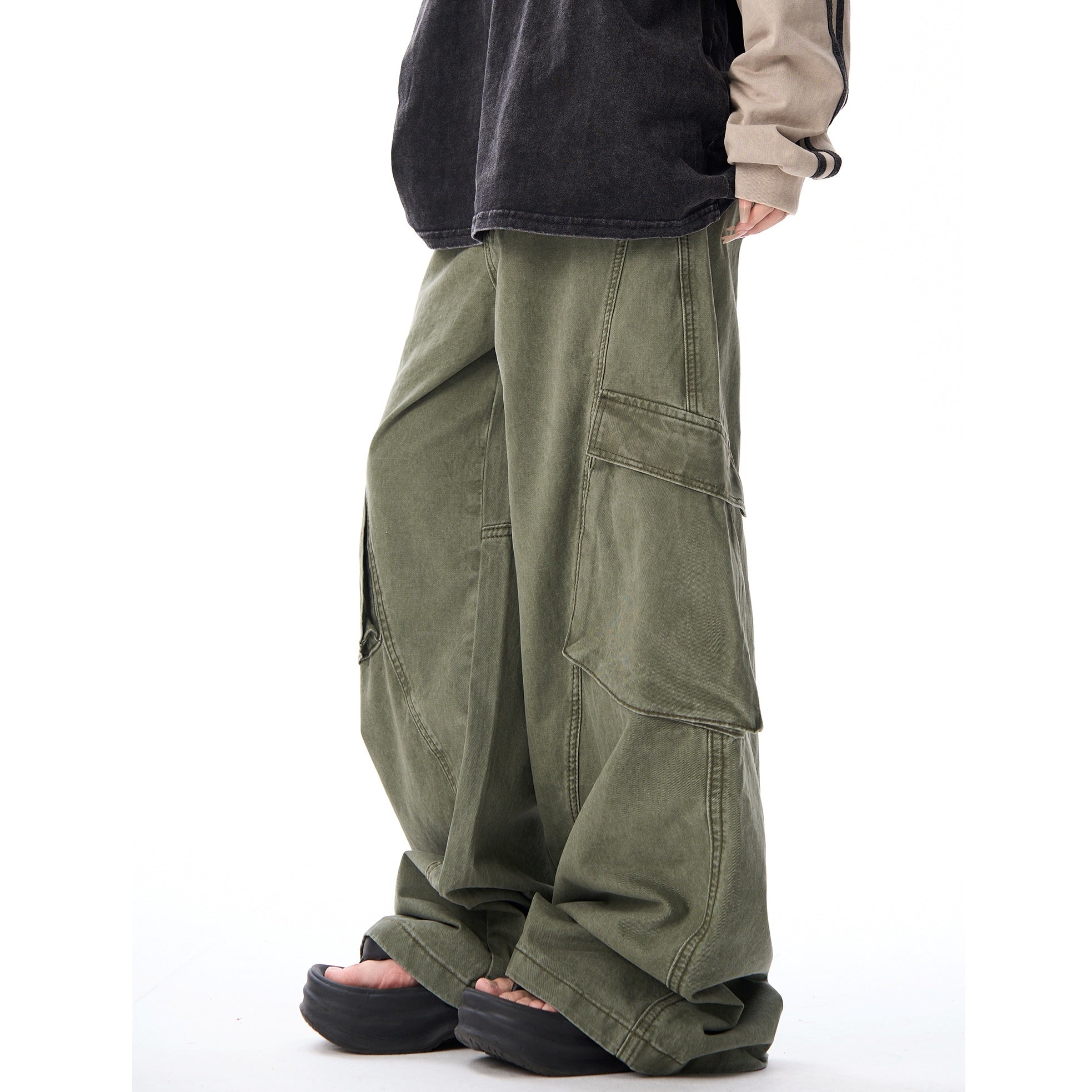 Wash Wide Leg Cargo Pants MW9365