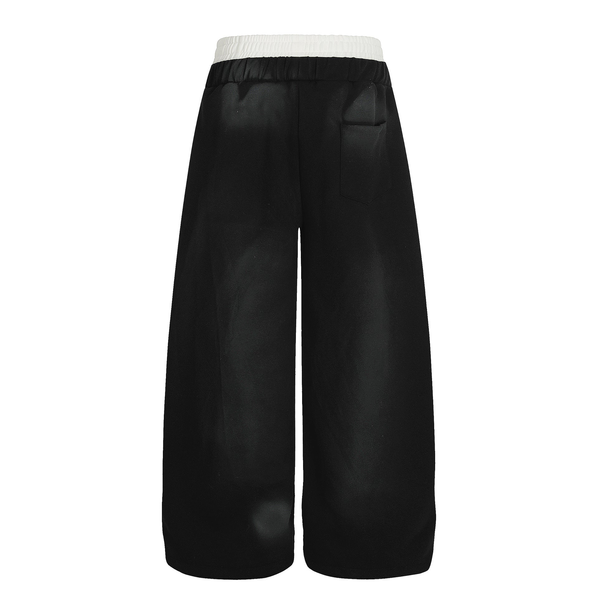 Double-waist Smuge Letter Printed Sweat Pants MW10385