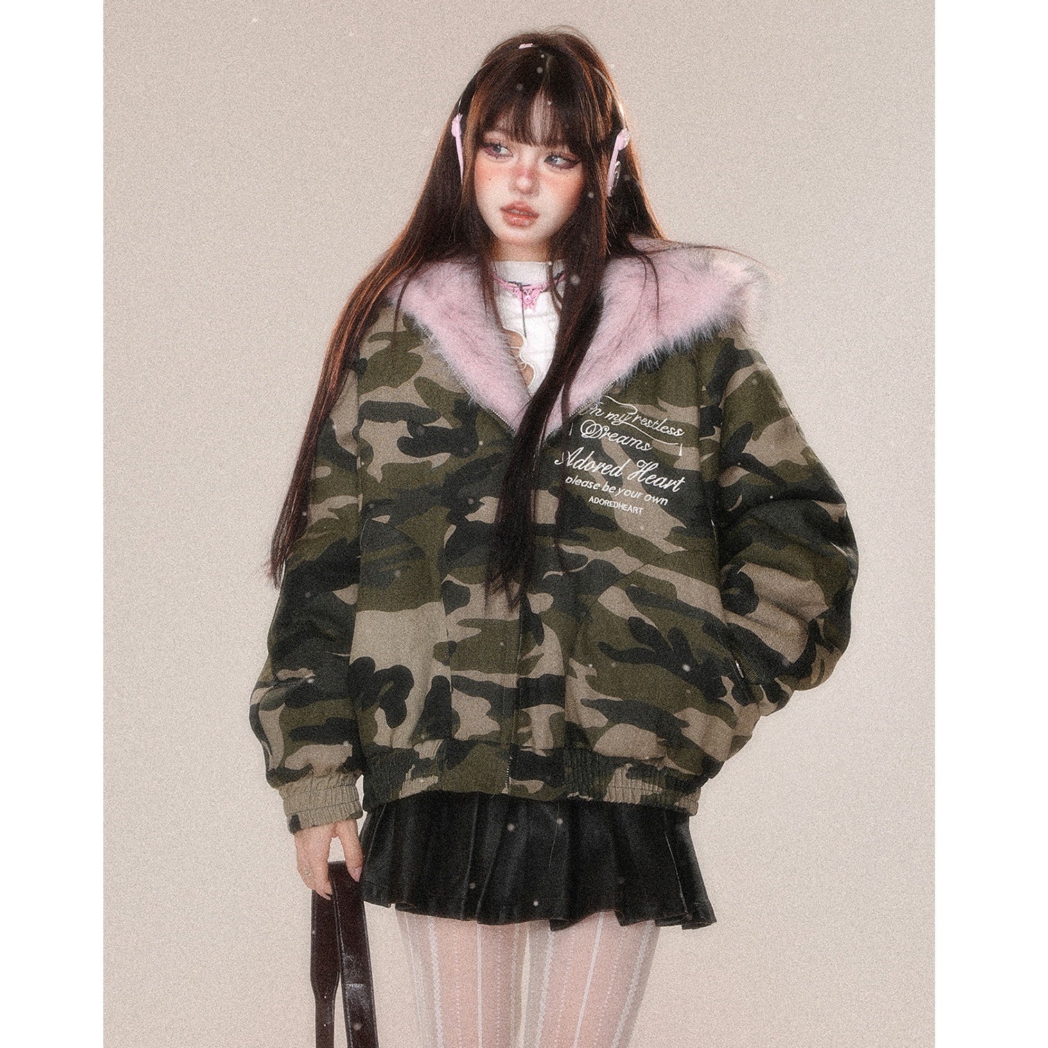 Reversible Hooded Fur Jacket KK2018